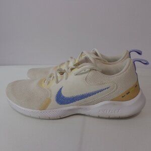 Nike Flex Experience Run 10 Shoes Women's US 9.5 White/Beige/Blue‎ CI9964-102